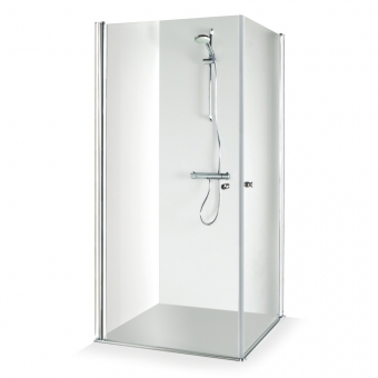 Dušo kabina Brasta Glass VIKTORIJA 880-890x880-890x2000 pilkas stiklas 